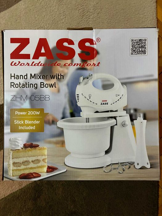 Vand Mixer cu bol Zass ZHM 05BB, 200W,