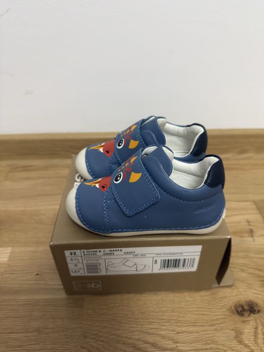 Pantofi copii baieti din piele Geox