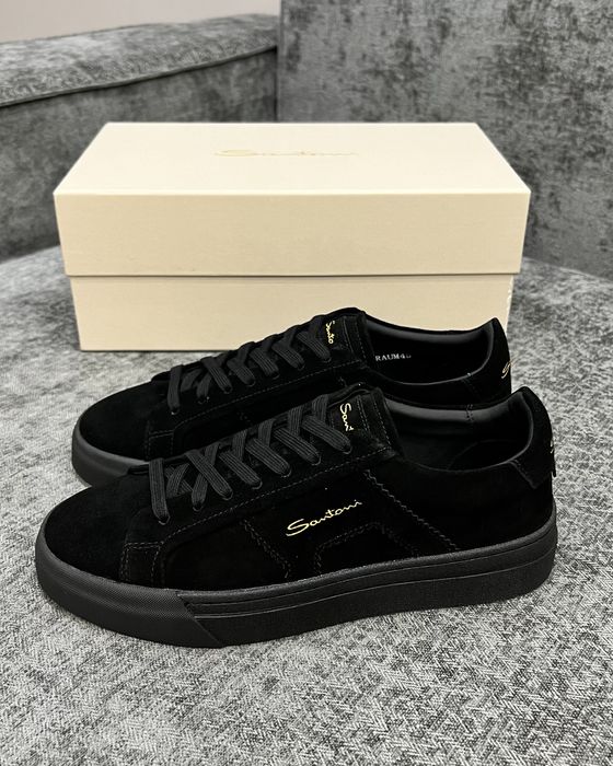 Замшевые кеды Сантони