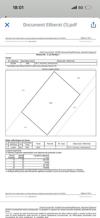 Teren intravilan de vanzare