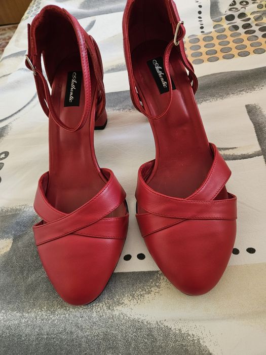 pantofi eleganti din piele,rosu,marime 38