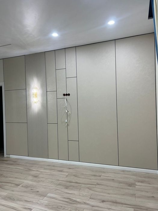 Установка бамбуковых панелей