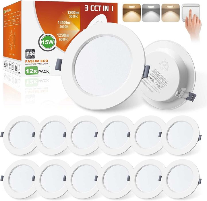 Bec Incastrat Spot LED ALUSSO,15W cu reglaj,175mm,pachet 6 buc,clasaF