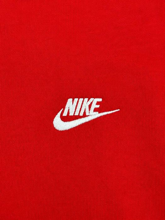 Bluză Nike bărbați roșie, mărimea XXL, logo Swoosh brodat, crewneck