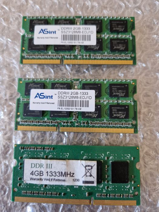 1x4gb 2x2gb ddr3 sodimm