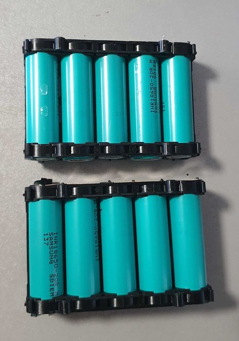 5 Acumulatori Samsung 18650 LI-ION 2000mA, descarcare 22A, set 5 buc.