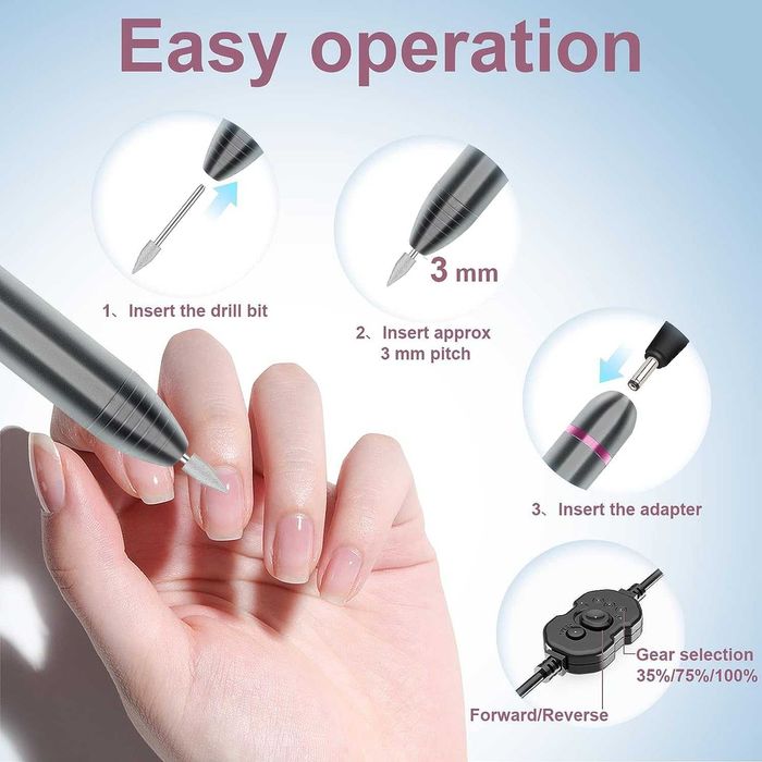 Moseen heal M2 Електрическа пила за маникюр, педикюр