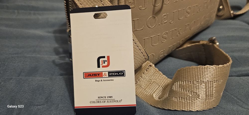 Дамска чанта Just Polo бежова