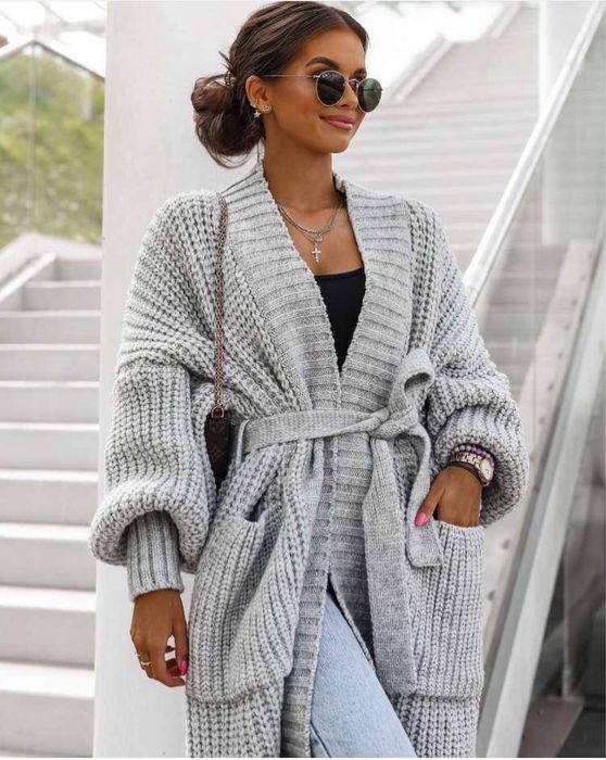 Дамска дълга жилетка