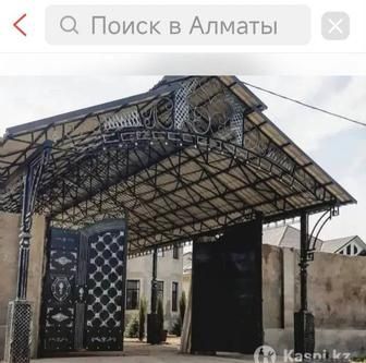 Навес забор врота