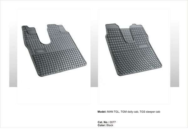 Covoare cauciuc MAN TGM ( fara cab. dormit )