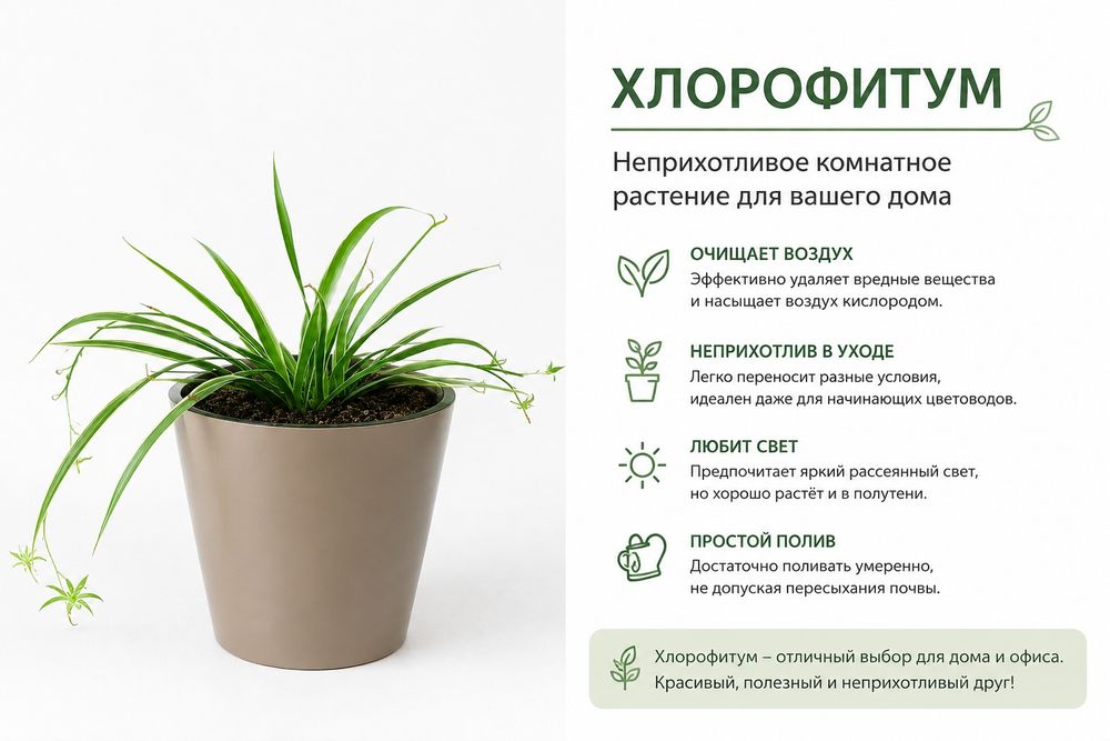Растение хлорофитум