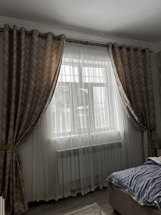 Продам шторы с тюлем дешево