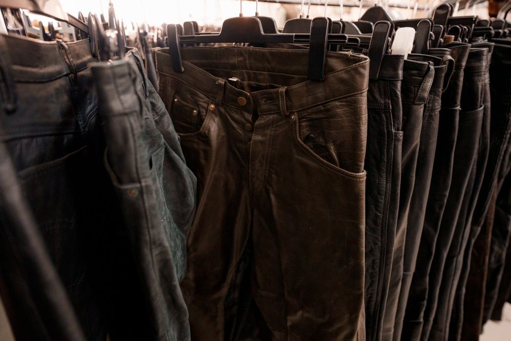Pantaloni piele modele moto retro vintage