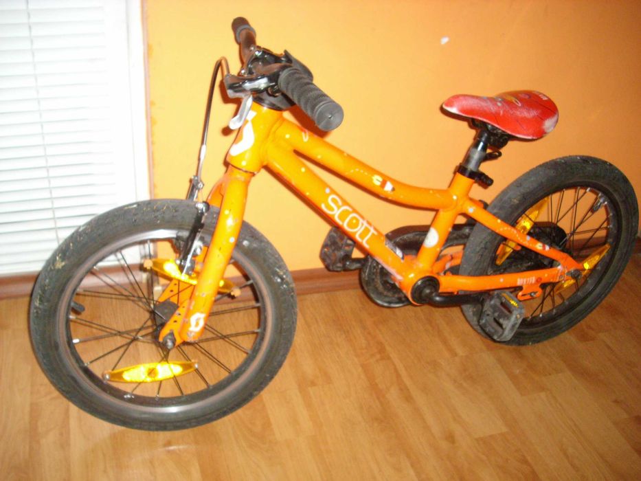 SCOTT 16 ″ АЛУМИНИЕВ USA Детски велосипед,колело със спомагателни колела.Промо!