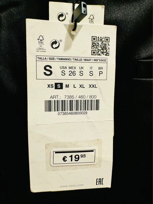 Set din 2 piese/ compleu/ co ord top cu franjuri pantaloni 7/8 Zara  S