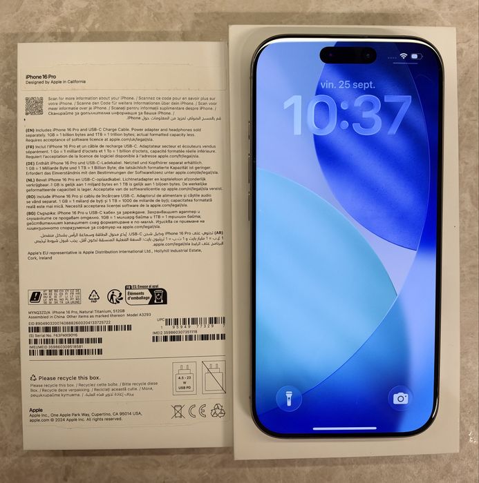 Iphone 16 Pro(512GB) - GARANTIE  30.11.2026
