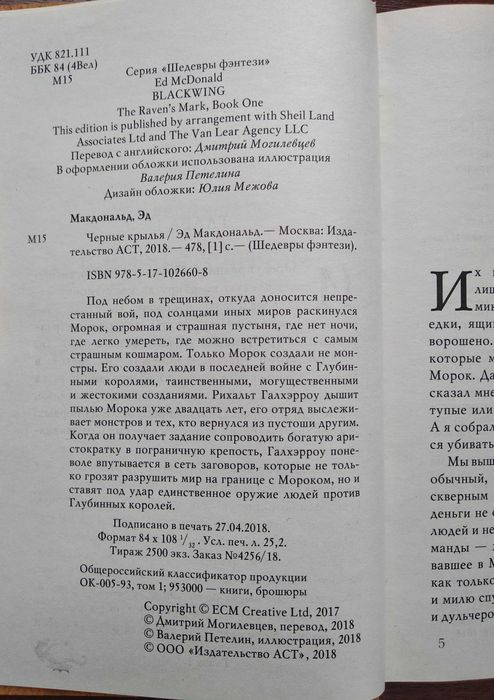 Фэнтези. Черные крылья