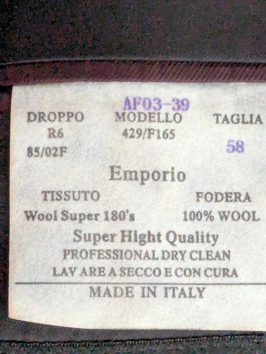 3бр. официални костюми Emporio collezione made in Italy, нови