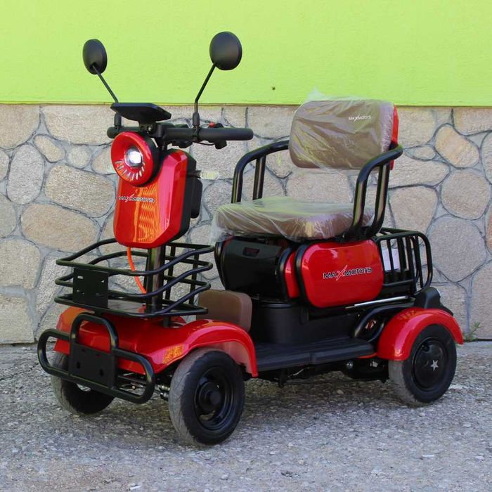 Мини триместна електрическа четириколка MaxMotors A9, 1500W, 48V/20Ah