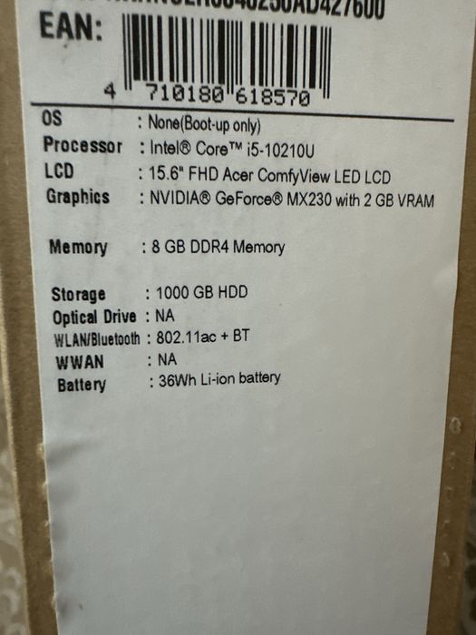 Acer Aspire 3 Notebook Sotiladi!