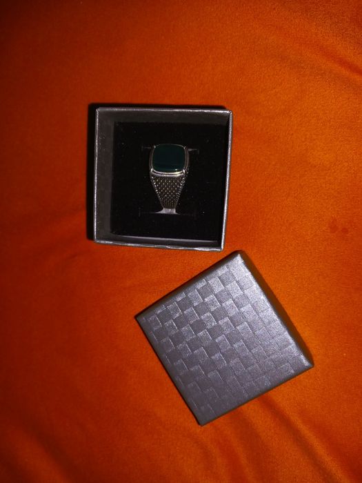 inel argint 925 cu piatra semipretioasa verde