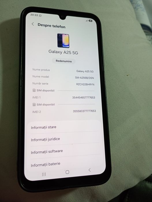 Samsung  A  25, telefon cu 2 sloturi , 128 GB
