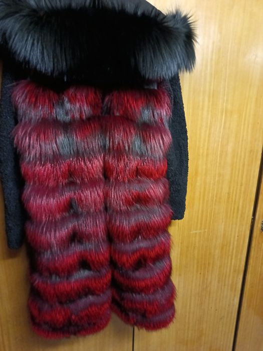 Палто от лисица естествен косъм