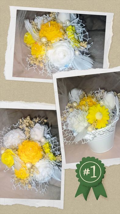 Букет от соеви свещи