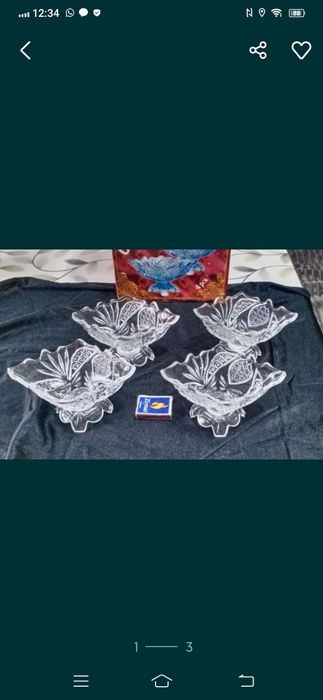 Кофейный сервиз "Мадонна",Япония и Хрустальные вазочки