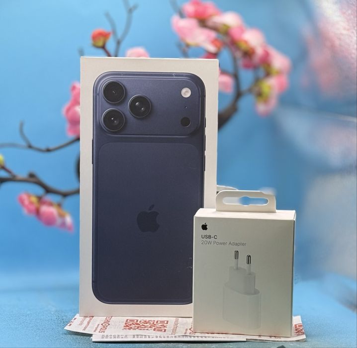 НОВ!!! APPLE iPhone 17 Pro Max, 256GB, 5G, Deep Blue + адаптер Apple