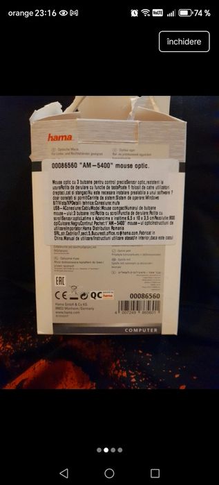 Mouse Optic Hama AM-5400 (800 DPI)