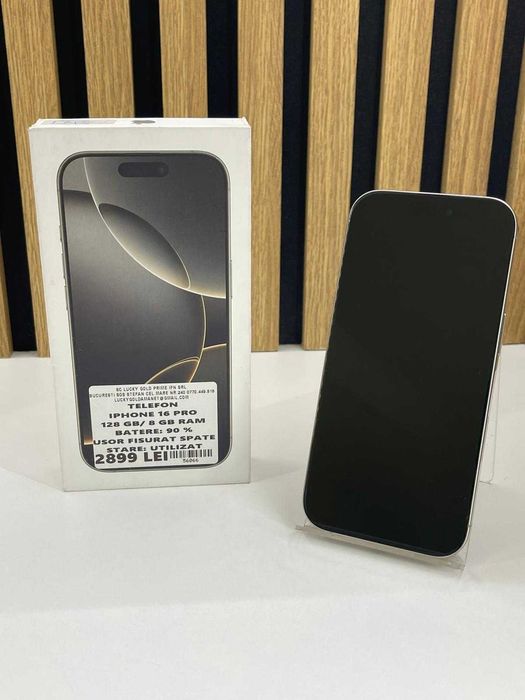Iphone 16 PRO / 128 GB 90% BAT / Factura / Garantie #56066