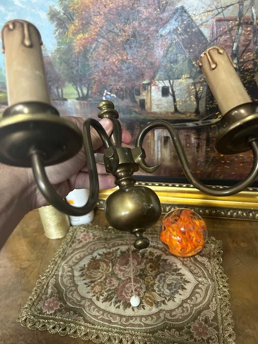 DN965 Consola aplica cu 2 brate bronz 19*20