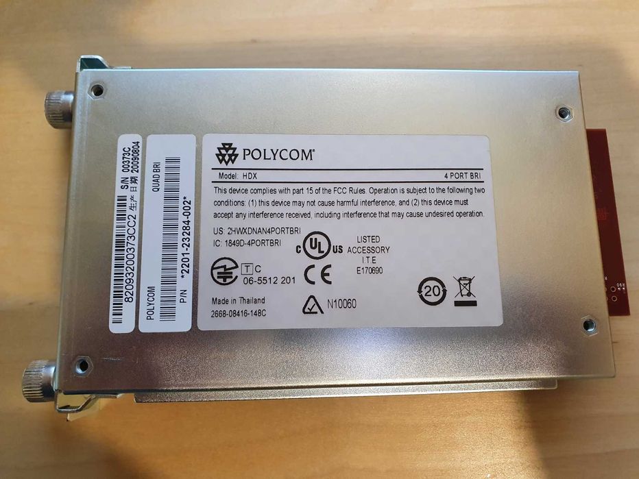 Interfata retea Polycom HDX Quad 4 Port BRI Card 2201-23284-001 si 002
