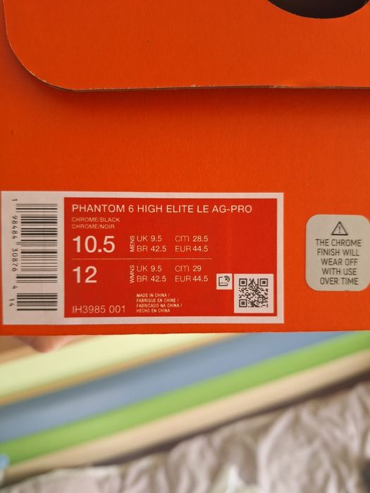 Nike phantom 6 high elite 44.5