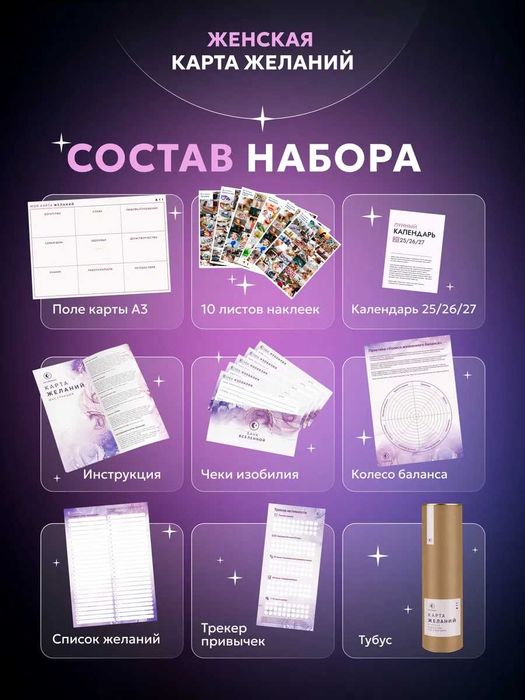 Карта желаний женская 2025/2026г. (Доска визуализации)