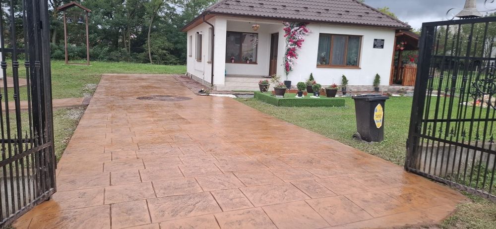 Beton amprentat ieftin Ploiești  elicopterizat, pavaj, pavele, gard