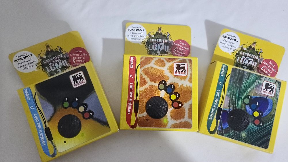 Pachet: Album + Boxa Zoo 2 sau Zoo 1 + set 96 Expeditie in jurul lumii