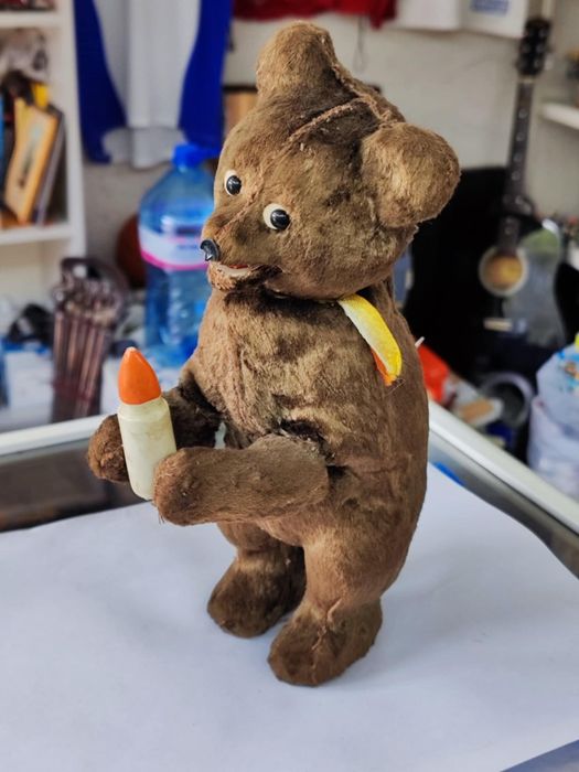 Стара руска механична играчка мече