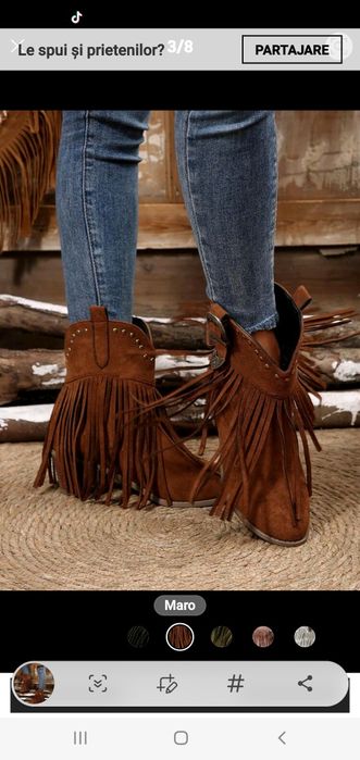 Ciocate cu franjuri,mărime 36