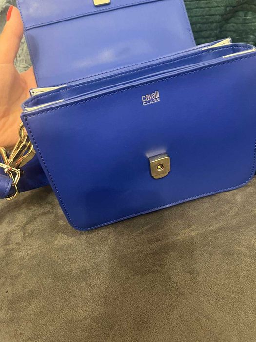 Чанта Cavalli Class bag Milano Royal blue/black