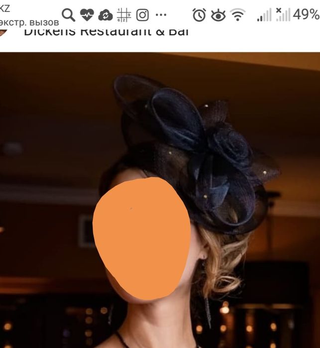 Ободок-шляпка в виде розы