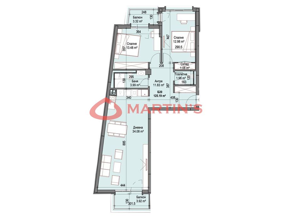 Продава се Тристаен апартамент в София, Сухата река - 125 кв.м за 1923 €/кв.м - Снимка #2