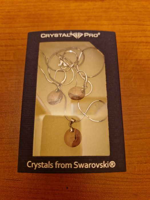 Комплект с камъни Swarovski обеци + колие