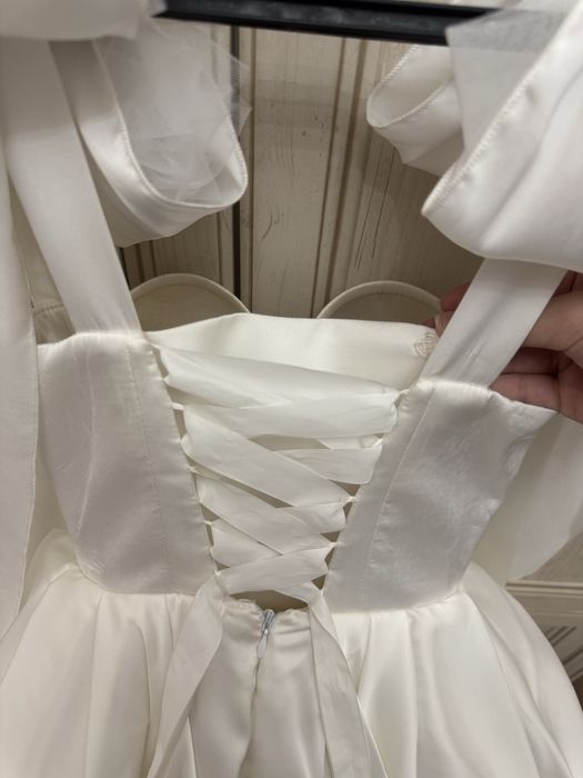 Выпускное платье, белое, шелковое