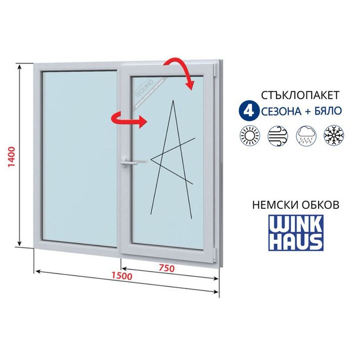 НОВ !!! 5 - камерна PVC дограма/Пвц прозорец