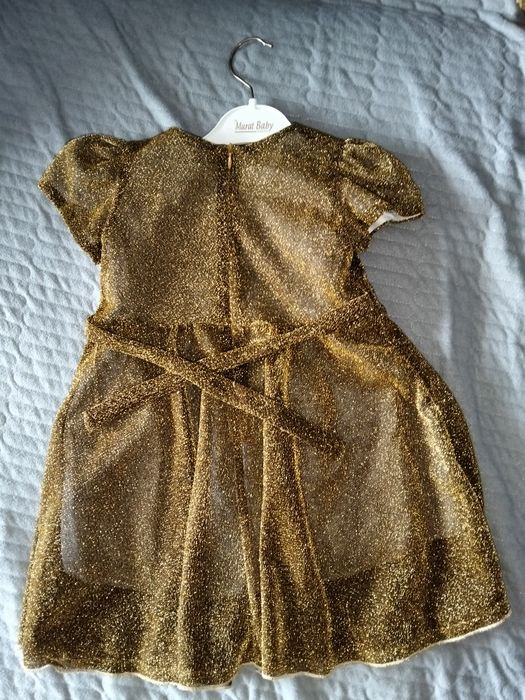 Детское золотистое платье