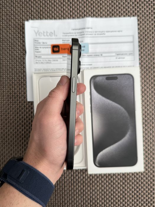 КАТО НОВ!/*ЛИЗИНГ*/ iPhone 15 Pro Max Black Titanium 256Gb 36М Гаранци