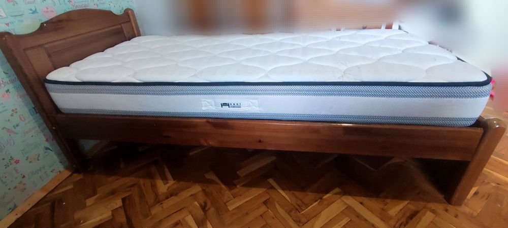 Дървено легло от чам, Матрак- Nani Modena PolyFlex, Подматрачна рамка RossMari Orthopedic